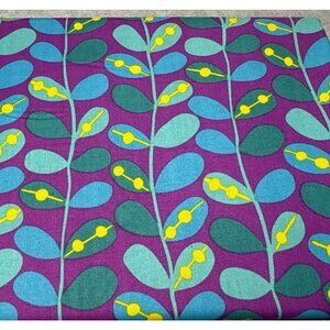 Kim Schaefer Andover Fabrics Inc Cotton Fabric 19" x 44" Purple Blue Leaf Print